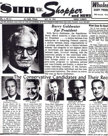 Image of Charles B. Moore (1964), appearing in the Oct 29, 1964 Sun Shopper newpaper with other  Republican candidates.